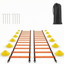 Kit D'entraînement D'agilité Complet Échelle de Rythme avec Coupelles Portable